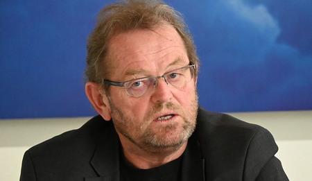 Ferdinand Kaineder, KAÖ-Präsident bei Pressekonferenz am 15. Mai 2023 in Wien